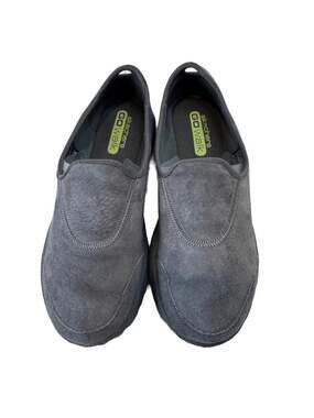 Skechers GOwalk Women's Gray Suede Slip-On Sneakers 13511